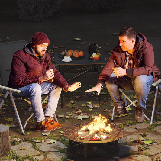 Portable Folding Camp Chairs 2 Pack, Padded Seat, High Back Recliner, Black Picnic Tables & Camping Chairs Black at Gallery Canada