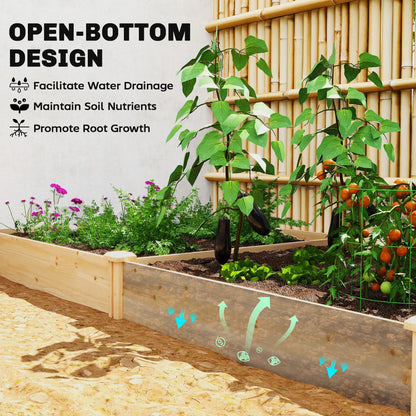 Wooden Raised Garden Bed, Planter Box With Divider, Open Bottom, DIY Painting Raised Garden Beds at Gallery Canada