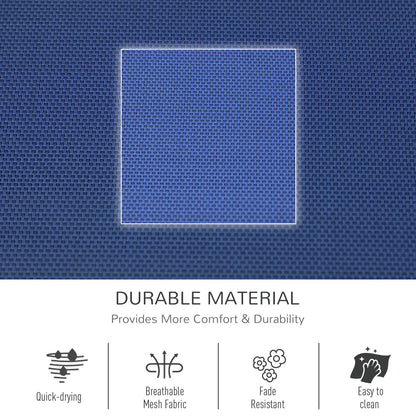 Outdoor Rocking Chair, Mesh Fabric, Removable Headrest, Side Pocket, Blue Outdoor Rocking Chairs at Gallery Canada