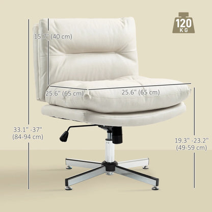 Adjustable Height, Tilt Armless Office Chair, Light Grey Task Chairs at Gallery Canada