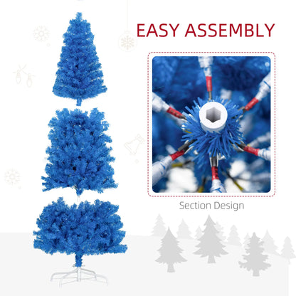 6FT Pencil Christmas Tree, Artificial, Automatic Open, Blue Pencil Christmas Trees at Gallery Canada