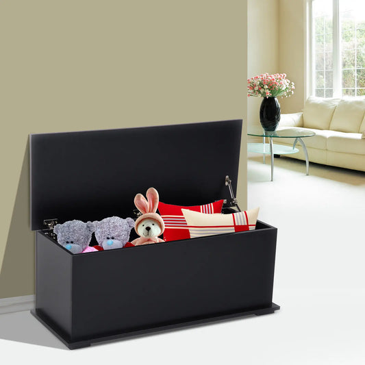 39.5" Storage Chest, 2 Safety Hinges, Flip-Top Lid, Black Storage Cabinets Black at Gallery Canada