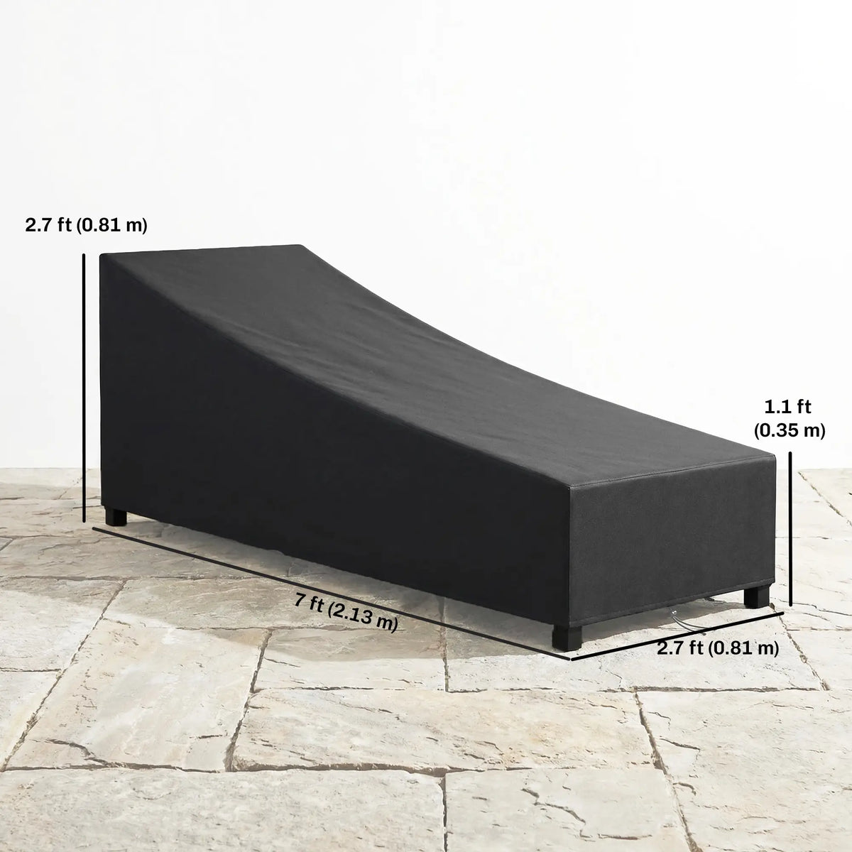Waterproof Patio Lounge Chair Cover, 420D Outdoor, Black Patio Furniture Covers at Gallery Canada