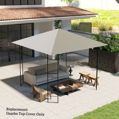 10' x 10' Gazebo Replacement Cover, UPF30+, Grey Gazebo Canopy Replacement at Gallery Canada