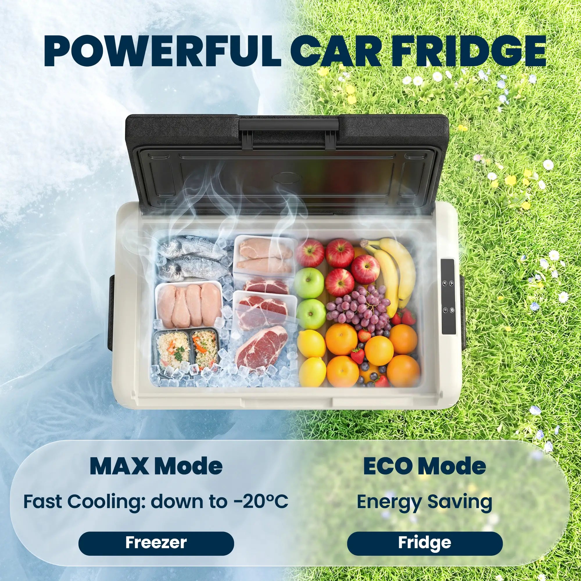 12 Volt Car Refrigerator, 32QT, -68-68 ℉, Portable Electric Cooler Car Coolers at Gallery Canada