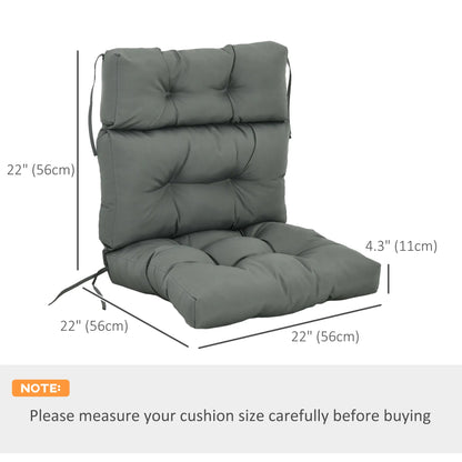Outdoor Patio Chair Cushion, Tufted with Thick Filling, Dark Grey Patio Chair Cushions at Gallery Canada