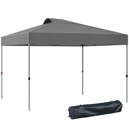 10' x 10' Pop Up Canopy Tent, Airy Top Vents, Wheeled Carry Bag, Dark Grey Pop Up Canopies at Gallery Canada