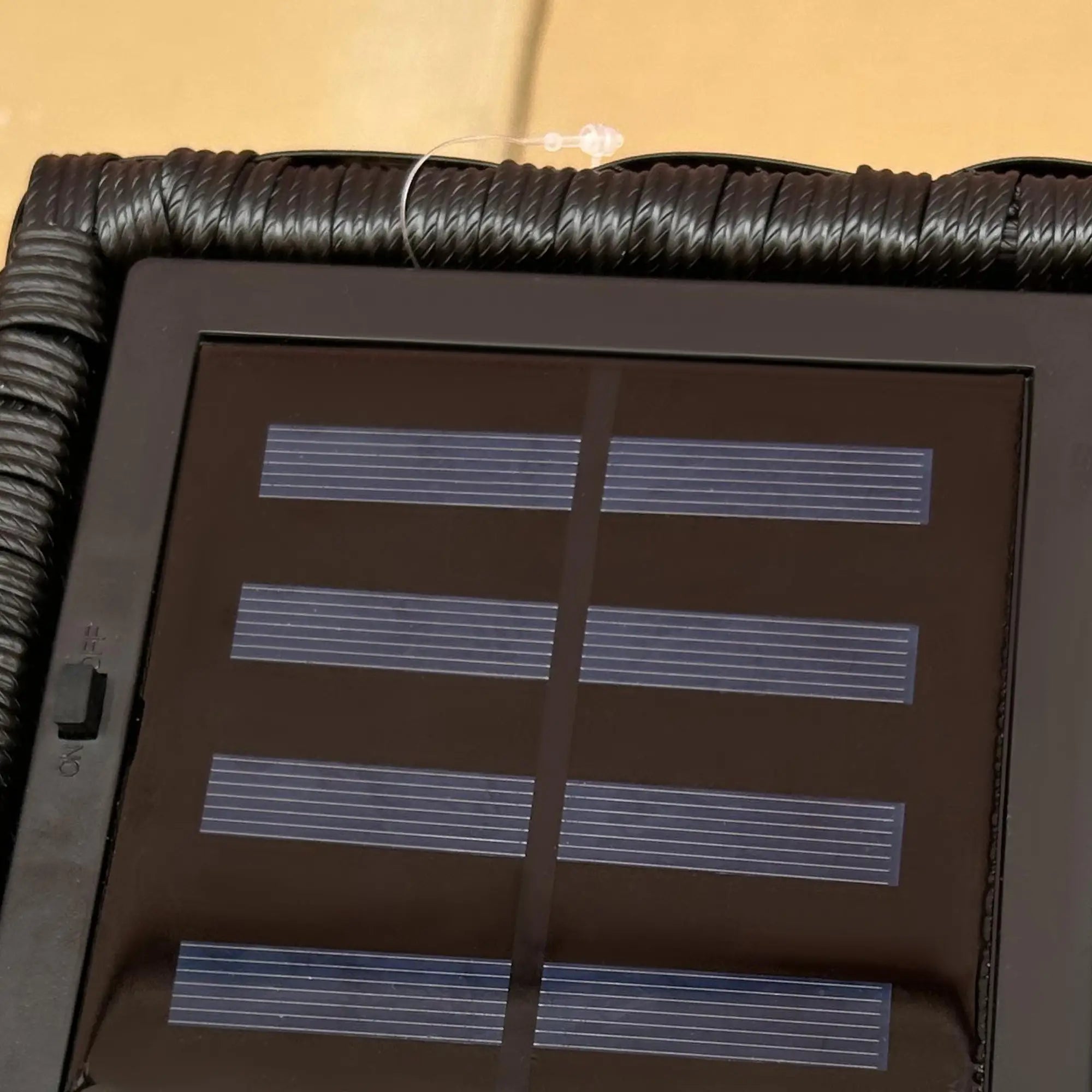 Wicker Solar Outdoor Lamp, Auto On/Off LED, IP44, Black Solar Post Lamps at Gallery Canada