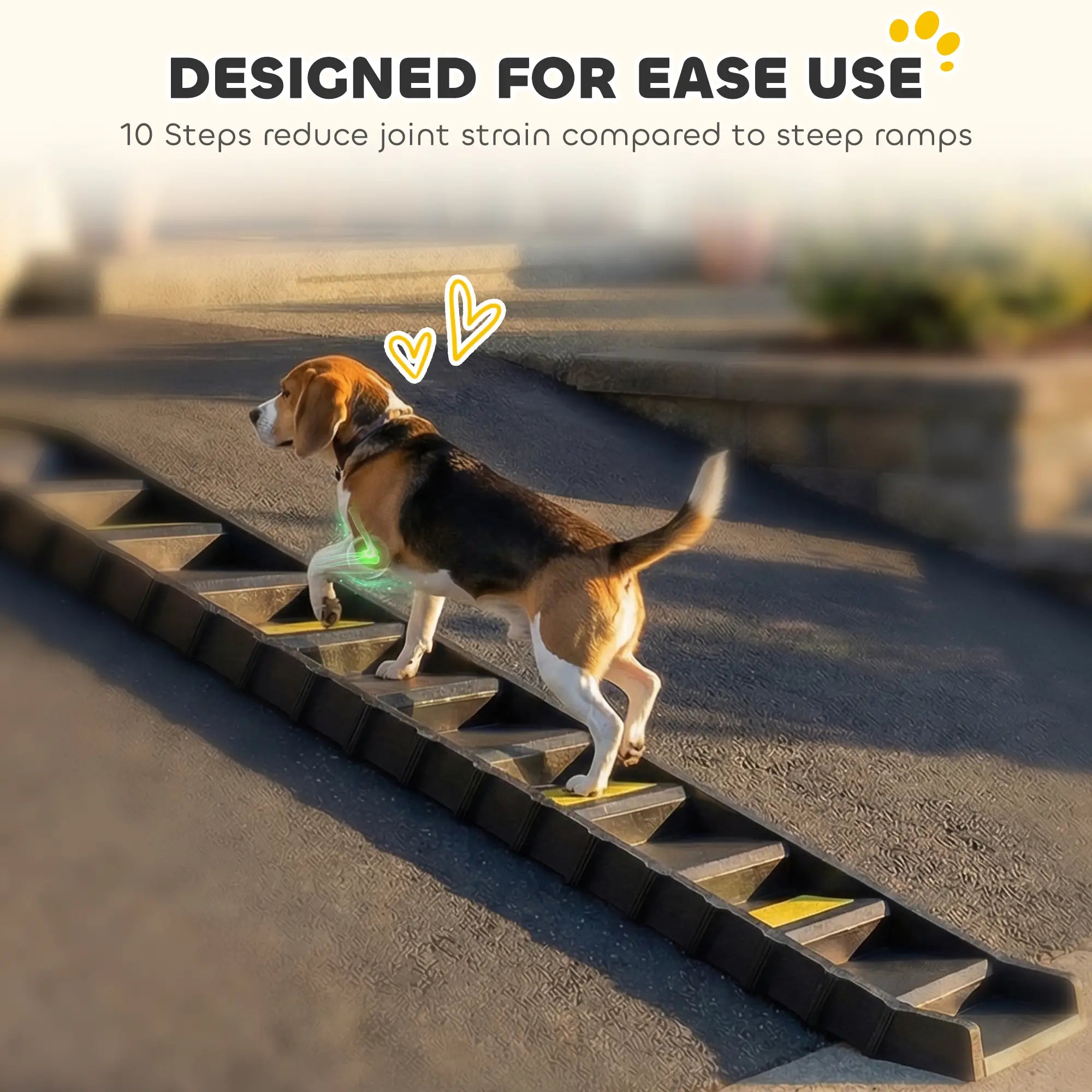 Foldable Dog Ramp With Anti-Slip Steps, Pet Stairs For Senior Pets, Black Dog Stairs at Gallery Canada