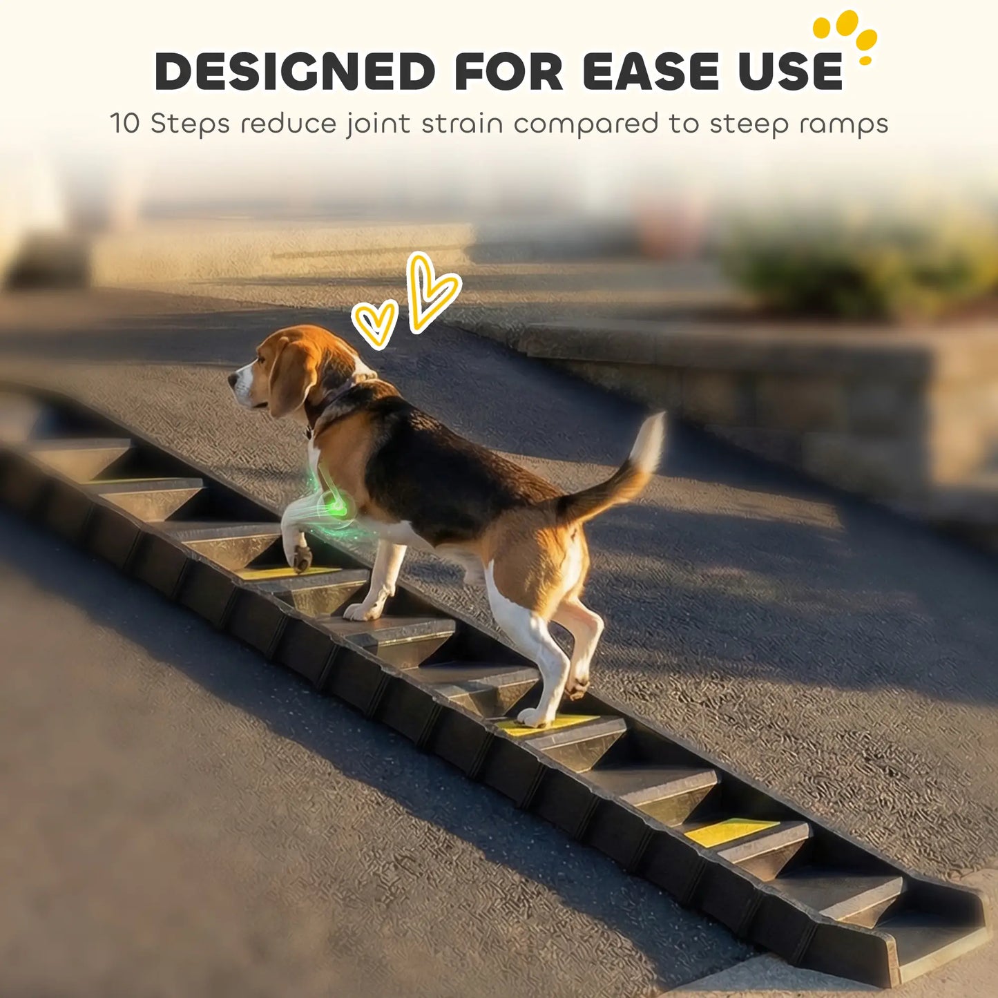 Foldable Dog Ramp With Anti-Slip Steps, Pet Stairs For Senior Pets, Black Dog Stairs at Gallery Canada