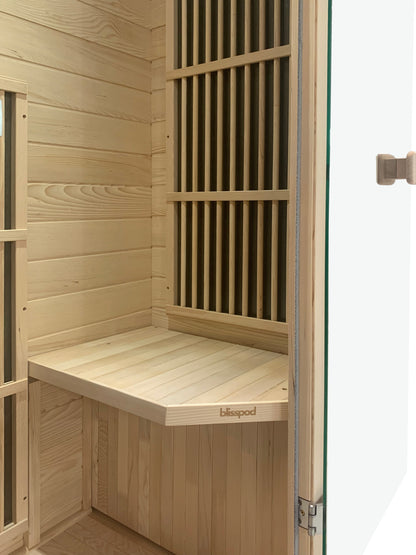 Vienna | Far Infrared Sauna | Canadian Hemlock Very Low EMF | 72.8"H x 35.4"W x 25.6"D | 1 Person Saunas at Gallery Canada