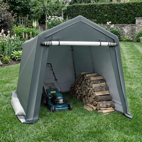 8.3x14 Ft Outdoor Storage Shed, Green