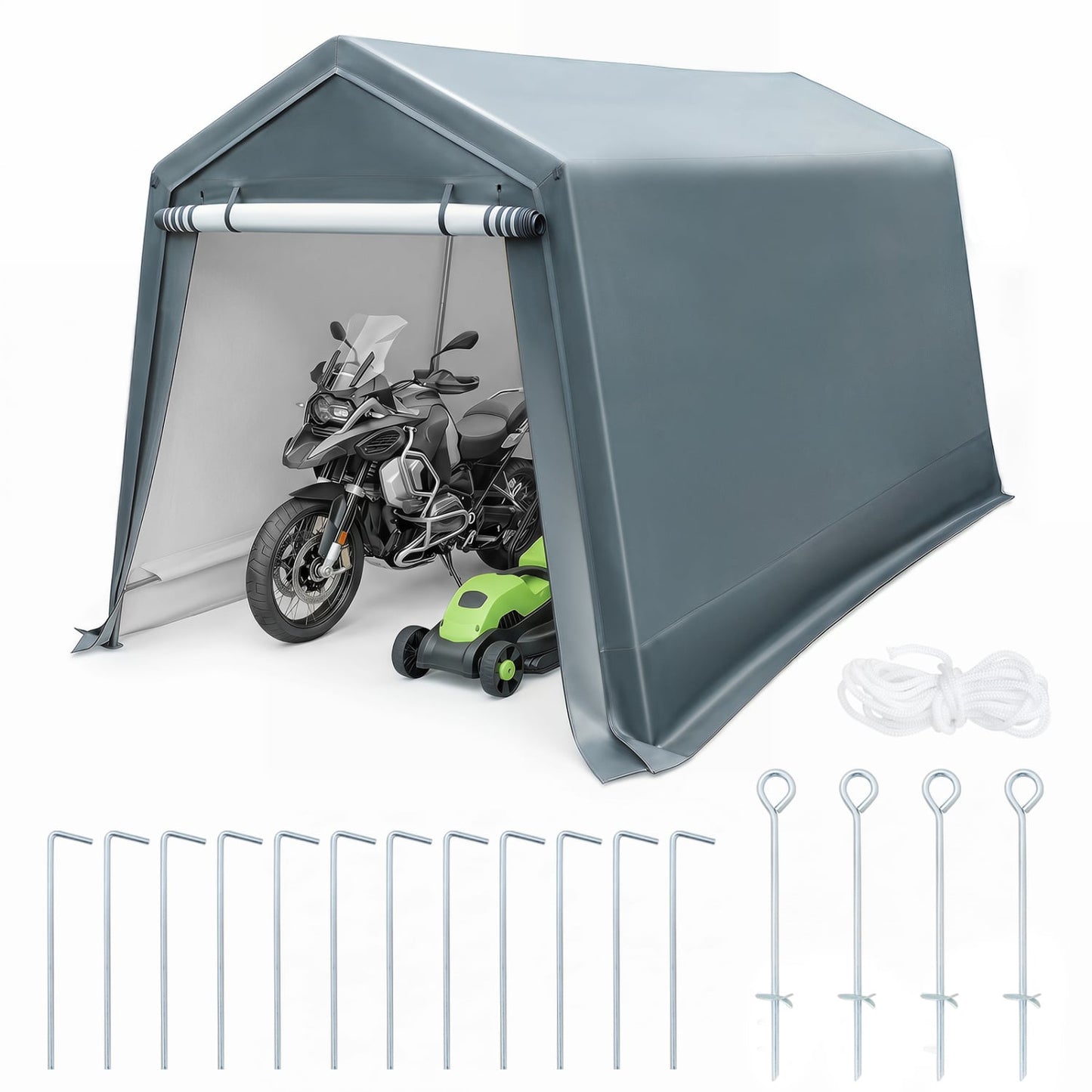 8.3x14 Ft Outdoor Storage Shed, Green