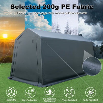 8.3x14 Ft Outdoor Storage Shed, Green
