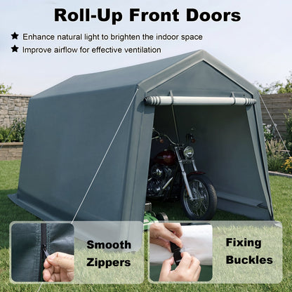 8.3x14 Ft Outdoor Storage Shed, Green