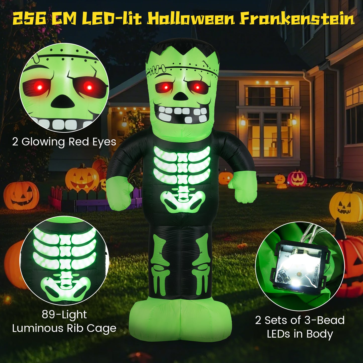 8.4 Feet Tall Halloween Inflatable Decoration Blow up Frankenstein Decoration Halloween at Gallery Canada