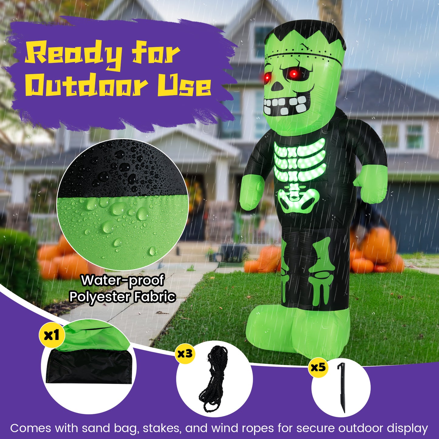 8.4 Feet Tall Halloween Inflatable Decoration Blow up Frankenstein Decoration Halloween at Gallery Canada