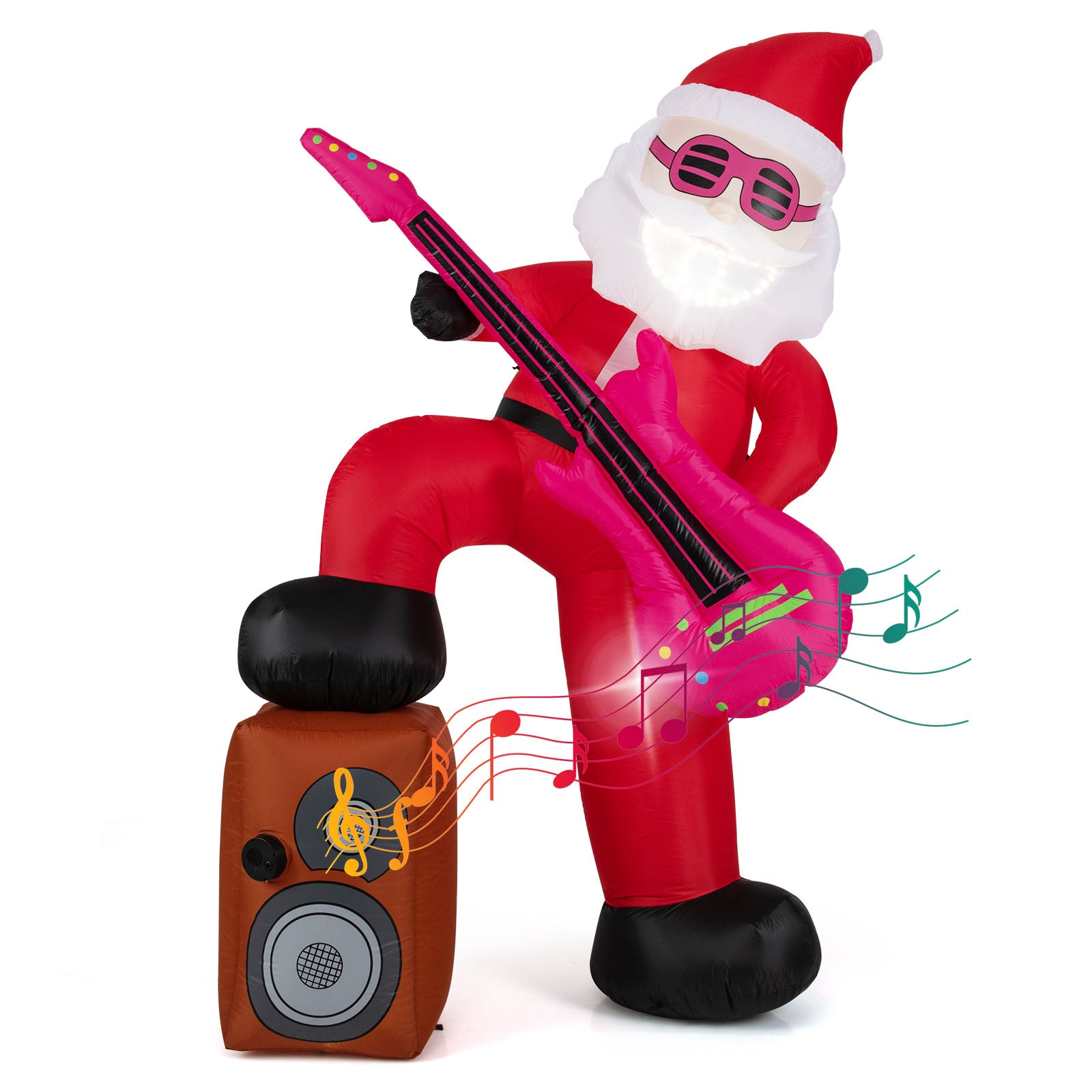 8.4 ft Inflatable Santa Claus with Sound-synced Light Effect and LED Lights Christmas Decor & Accessories at Gallery Canada