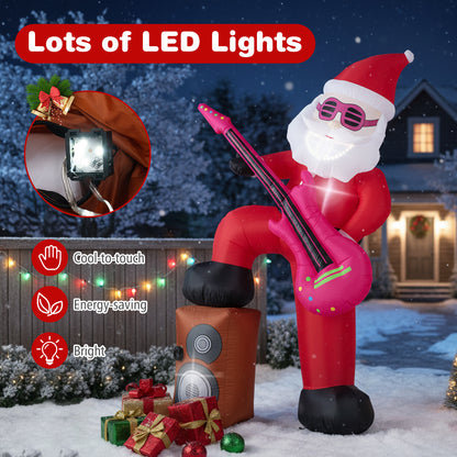 8.4 ft Inflatable Santa Claus with Sound-synced Light Effect and LED Lights Christmas Decor & Accessories at Gallery Canada