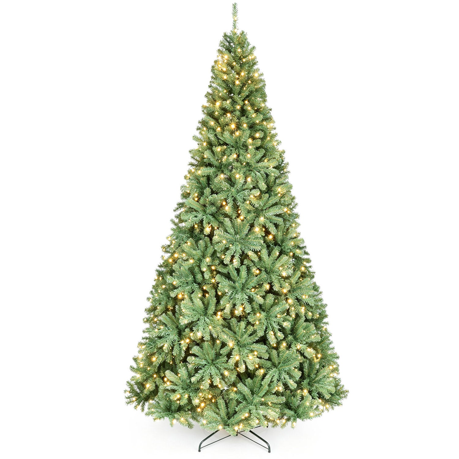 9FT Artificial Christmas Tree, Folding Stand, 2 Lighting Colors Christmas Tree at Gallery Canada