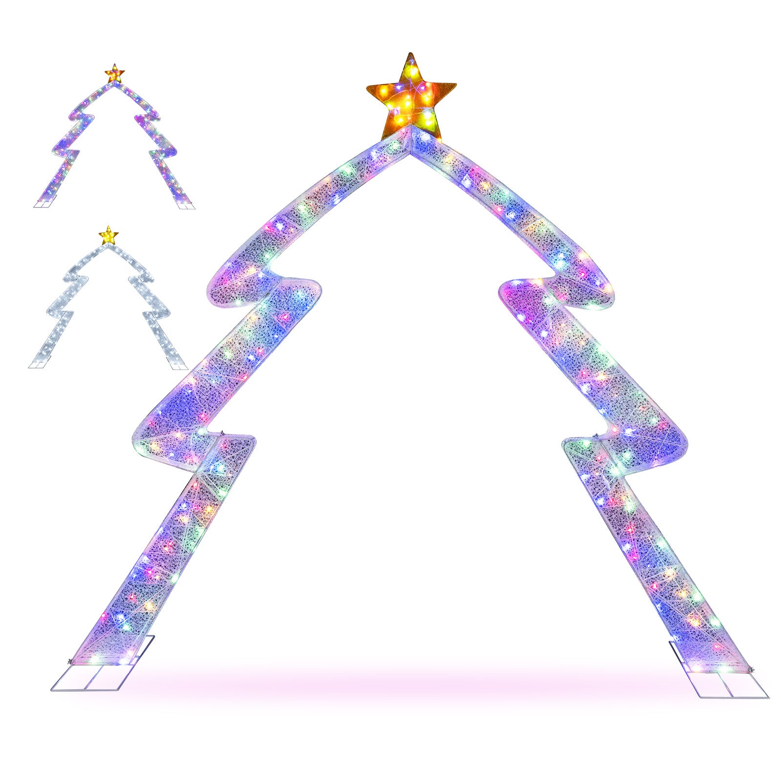 8.8 Feet Christmas Tree-shaped Archway with Top Star Christmas Decor & Accessories Options at Gallery Canada
