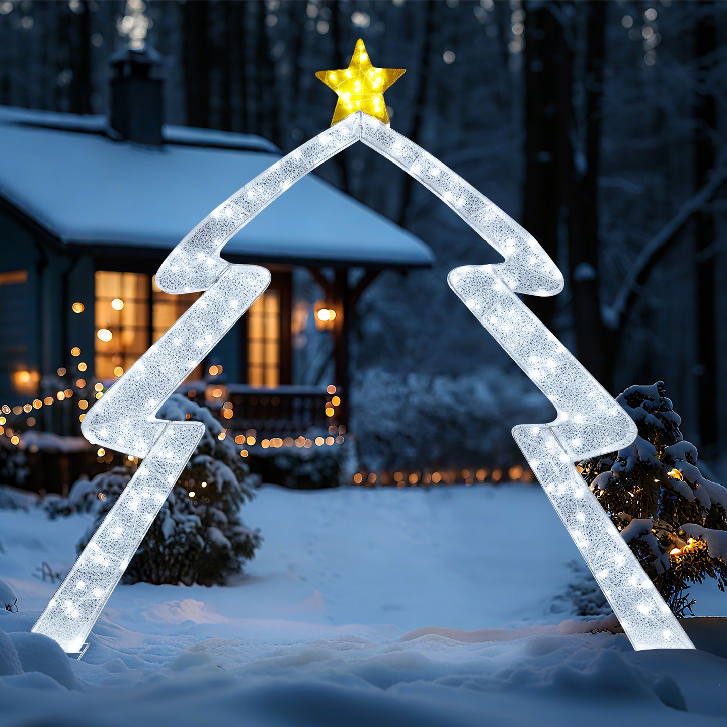 8.8 Feet Christmas Tree-shaped Archway with Top Star Christmas Decor & Accessories at Gallery Canada