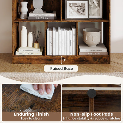 8-Cube Bookcase 3-Tier, Rustic Brown Bookcases at Gallery Canada