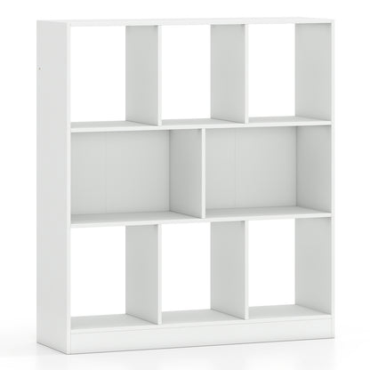8-Cube Bookcase 3-Tier, Living Room, White