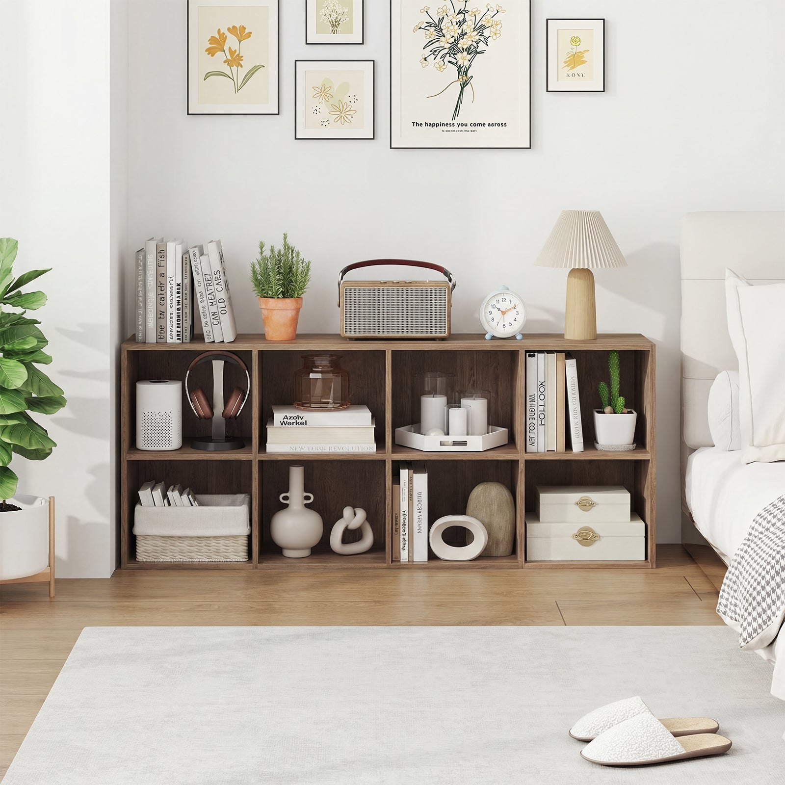 8-Cube Bookcase Bookshelf, Storage Organizer, Natural Bookcases at Gallery Canada