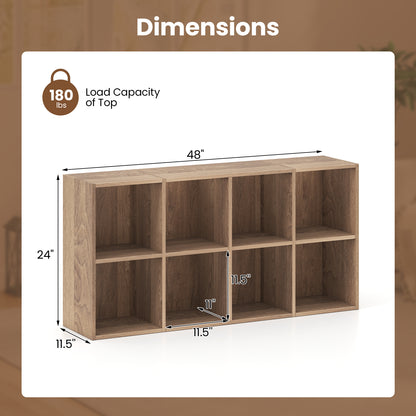 8-Cube Bookcase Bookshelf, Storage Organizer, Natural Bookcases at Gallery Canada