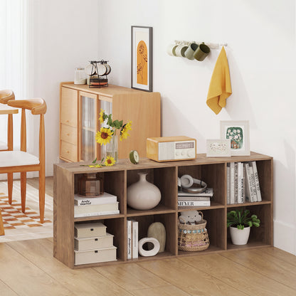 8-Cube Bookcase Bookshelf, Storage Organizer, Natural Bookcases at Gallery Canada