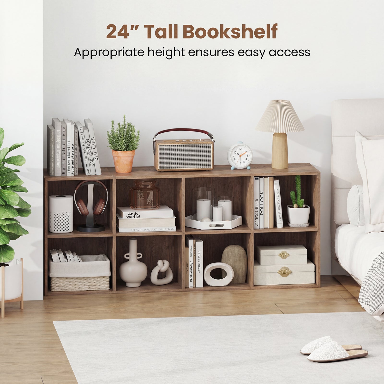 8-Cube Bookcase Bookshelf, Storage Organizer, Natural Bookcases at Gallery Canada