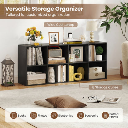 8-Cube Bookcase Bookshelf, Storage Organizer, Black Bookcases at Gallery Canada