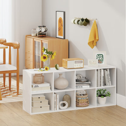 8-Cube Bookcase Bookshelf, Storage Organizer, White Bookcases at Gallery Canada