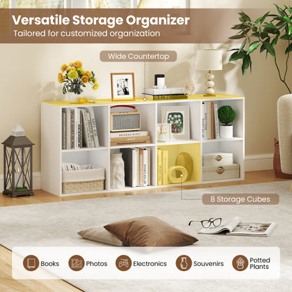 8-Cube Bookcase Bookshelf, Storage Organizer, White Bookcases at Gallery Canada