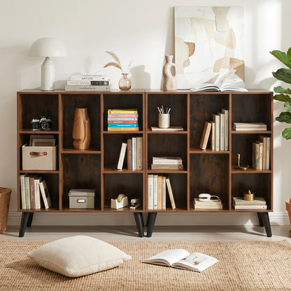 8-Cube Bookcase, with Raised Legs, Rustic Brown