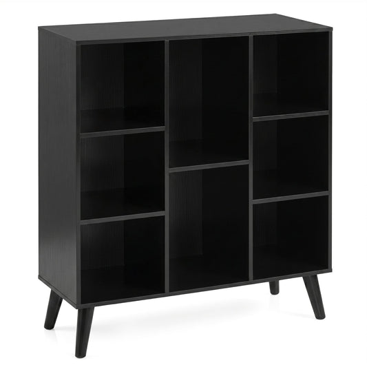 8-Cube Bookcase with Raised Legs, Black Bookcases Black at Gallery Canada