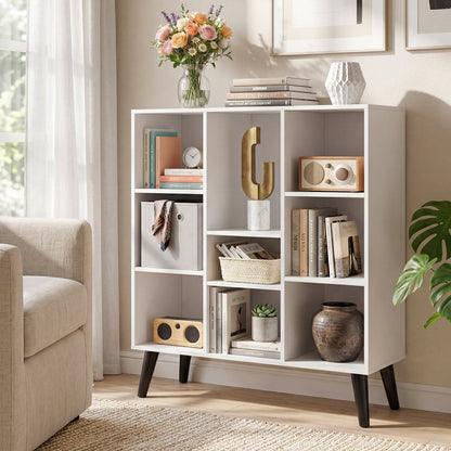 8-Cube Bookcase With Raised Legs, White