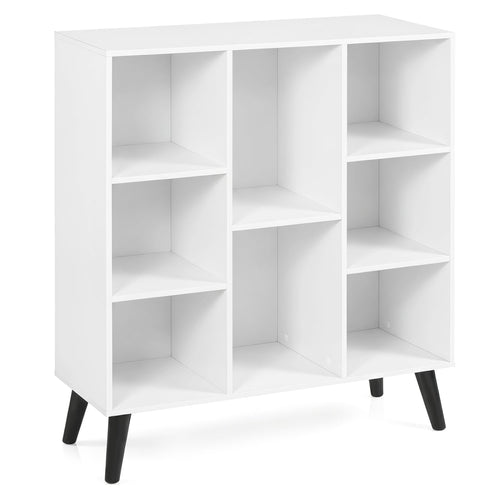 8-Cube Bookcase With Raised Legs, White