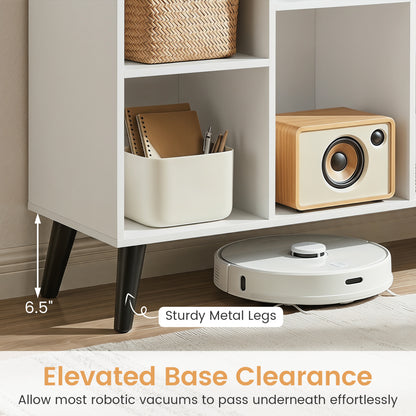 8-Cube Bookcase With Raised Legs, White