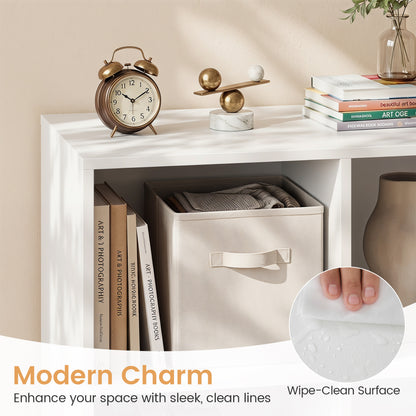 8-Cube Bookcase With Raised Legs, White