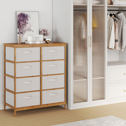 8 Drawers Dresser With Removable Fabric Bins, Beige Dressers & Chests at Gallery Canada