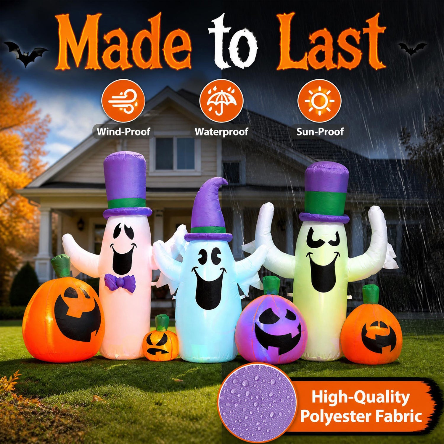 8 FT Blow Up Ghosts, Pumpkins, RGB LED, Halloween Halloween at Gallery Canada