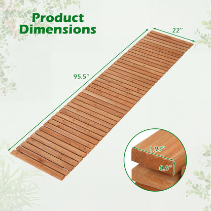 8 FT Wooden Garden Pathway, Non-Slip Surface, Patio, Natural Decorative Fencing & Flooring at Gallery Canada