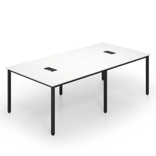 8 Feet Conference Room Table Large Meeting Table Seats up to 10 People, White Standing Desks White at Gallery Canada