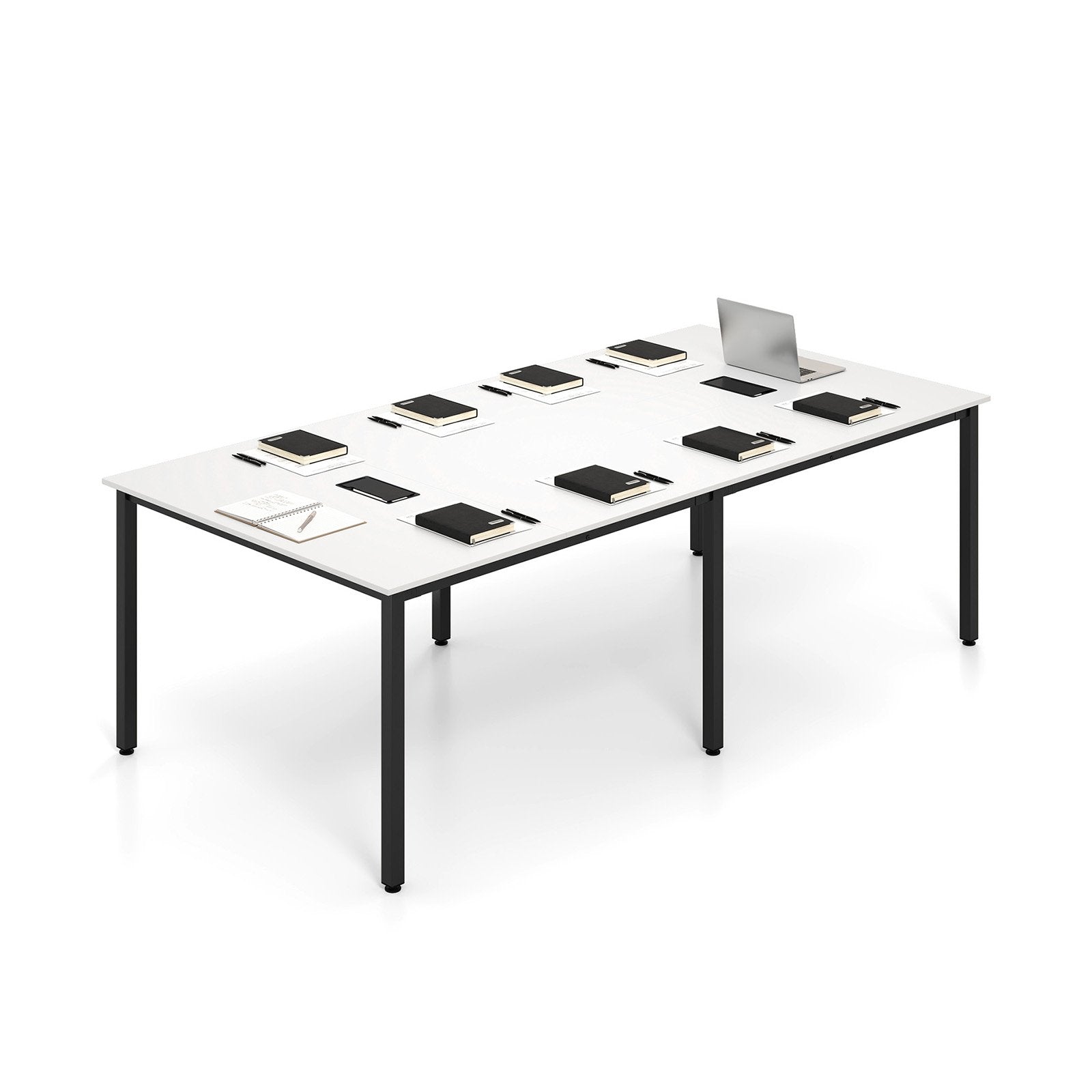 8 Feet Conference Room Table Large Meeting Table Seats up to 10 People, White Standing Desks at Gallery Canada