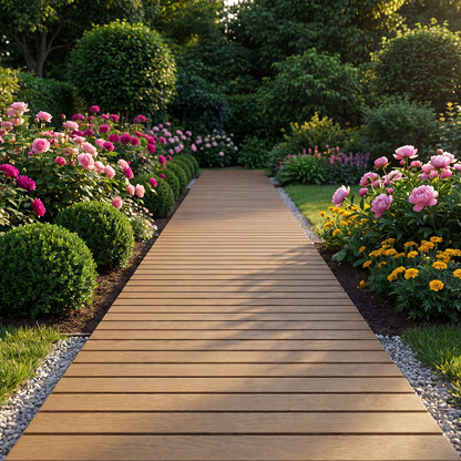 8 Ft Outdoor Pathway Roll-Out Patio Boardwalk, Brown Decorative Fencing & Flooring at Gallery Canada