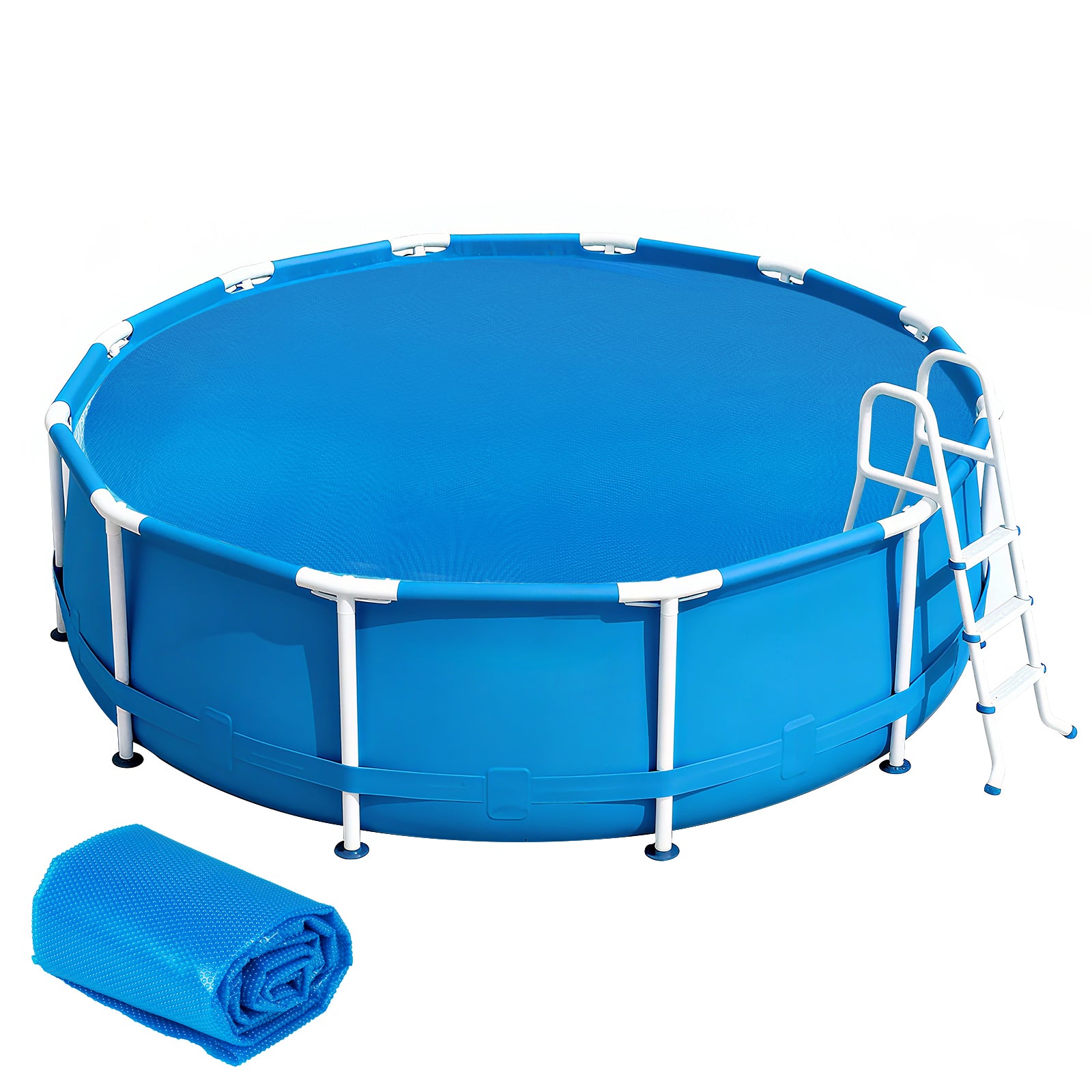8 Feet Round Solar Pool Cover, 12 Mil, Blue Swimming Pools at Gallery Canada