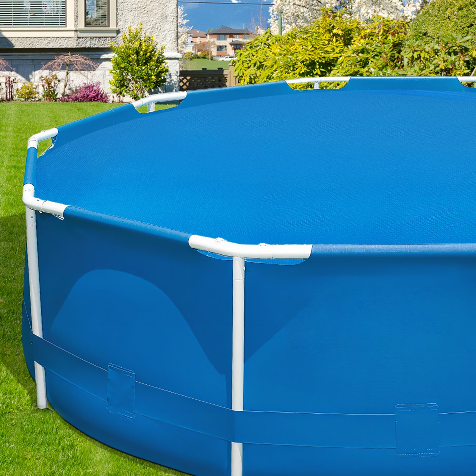 8 Feet Round Solar Pool Cover, 12 Mil, Blue Swimming Pools at Gallery Canada