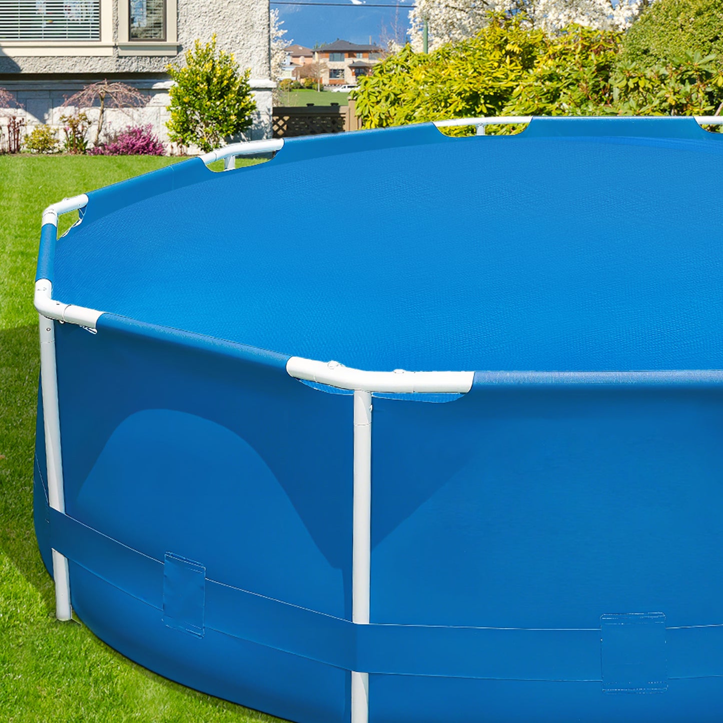 8 Feet Round Solar Pool Cover, 12 Mil, Blue Swimming Pools at Gallery Canada